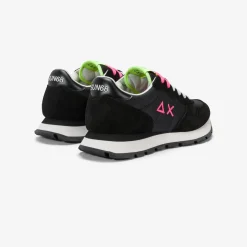 Online Sneaker Ally in suede e nylon nero e fucsia fluo Donna Scarpe|Donna