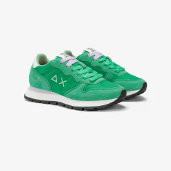 New Sneaker Ally in suede e nylon verde prato Donna Scarpe|Donna
