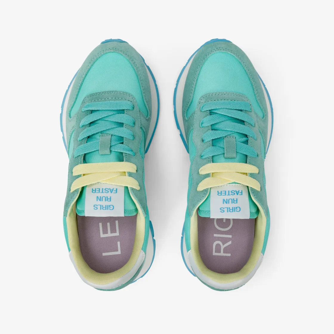 Fashion Sneaker Ally in suede e nylon verde acqua Donna Scarpe|Donna
