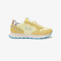 New Sneaker Ally Studs in suede e nylon giallo limone Donna Scarpe|Donna