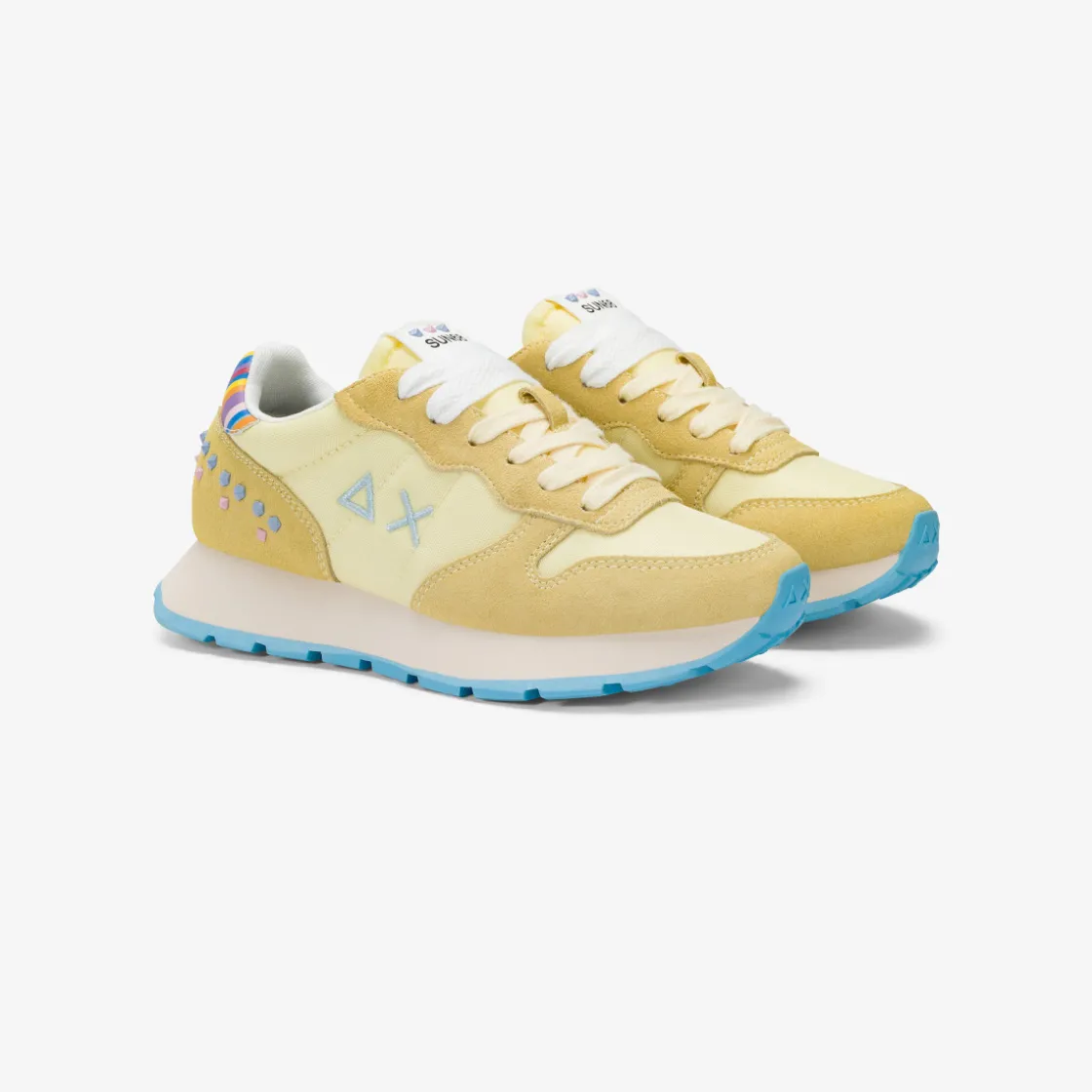 New Sneaker Ally Studs in suede e nylon giallo limone Donna Scarpe|Donna