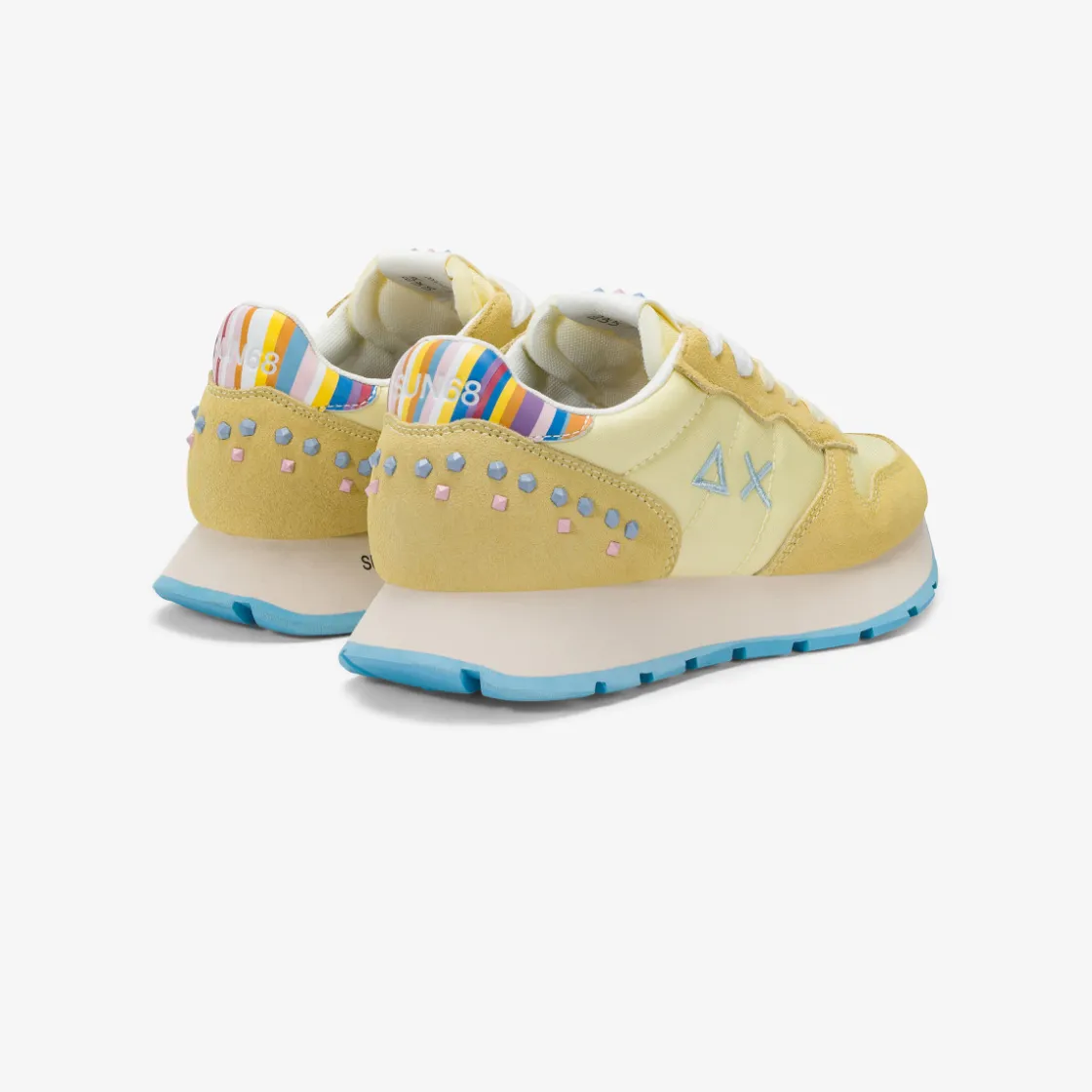 New Sneaker Ally Studs in suede e nylon giallo limone Donna Scarpe|Donna