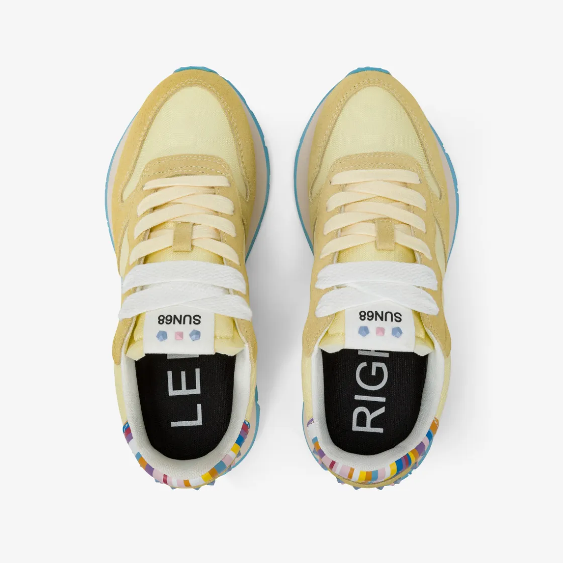 New Sneaker Ally Studs in suede e nylon giallo limone Donna Scarpe|Donna