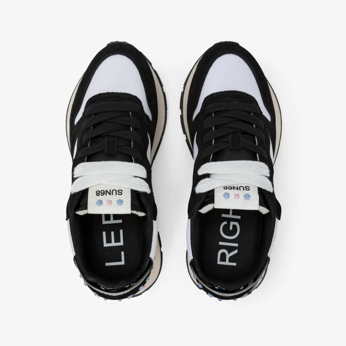 Online Sneaker Ally Studs in suede e nylon nero Donna Scarpe|Donna