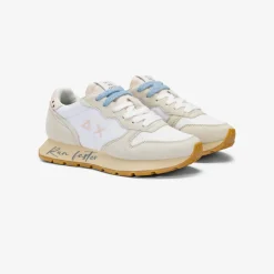 Clearance Sneaker Ally Vintage in suede e nylon bianco panna Donna Scarpe|Donna