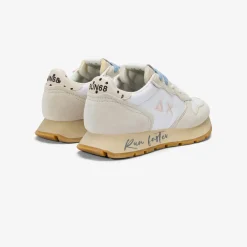 Clearance Sneaker Ally Vintage in suede e nylon bianco panna Donna Scarpe|Donna