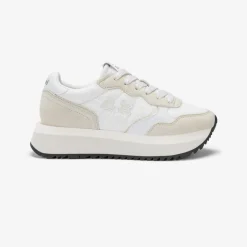 Online Sneaker Big Ally Flower in suede e nylon bianco Donna Scarpe|Donna