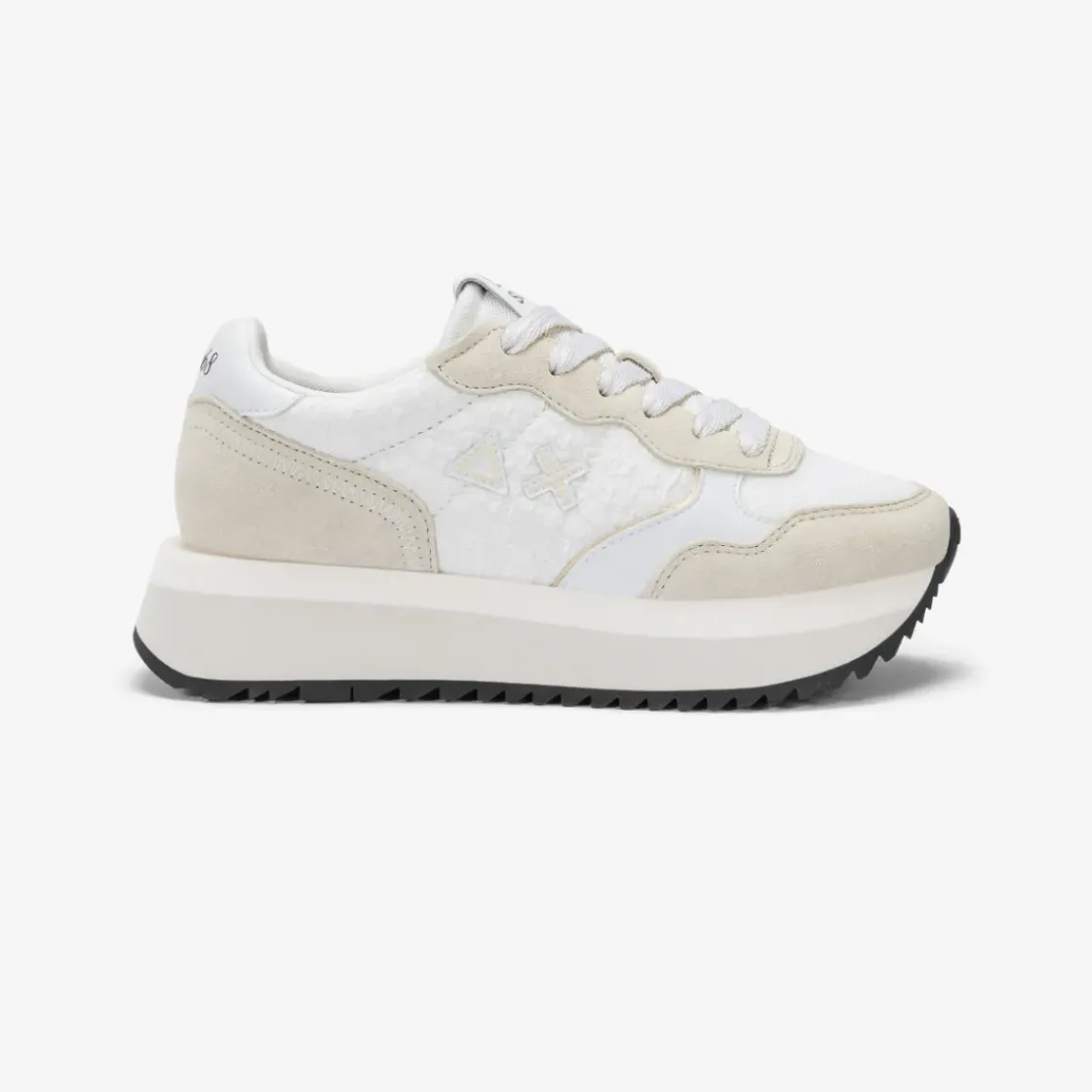 Online Sneaker Big Ally Flower in suede e nylon bianco Donna Scarpe|Donna