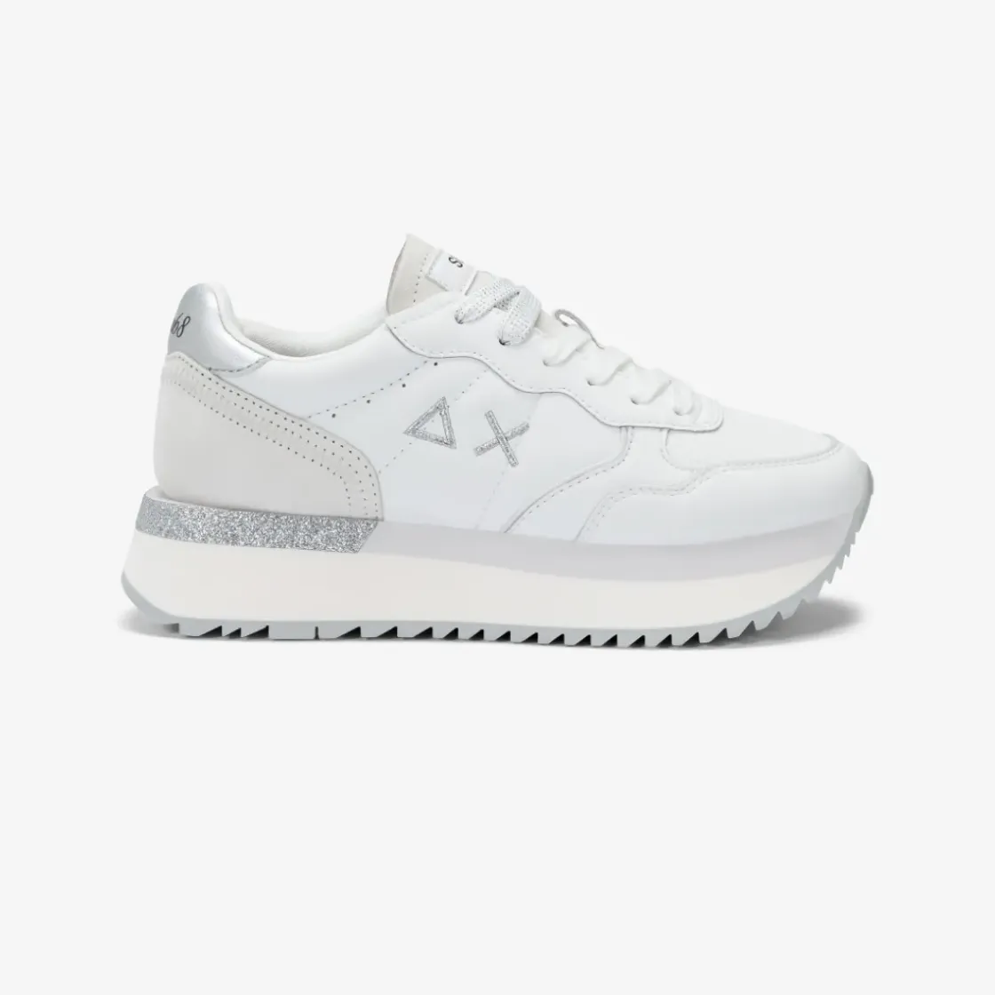 Fashion Sneaker Big Ally in pelle argento Donna Scarpe|Donna