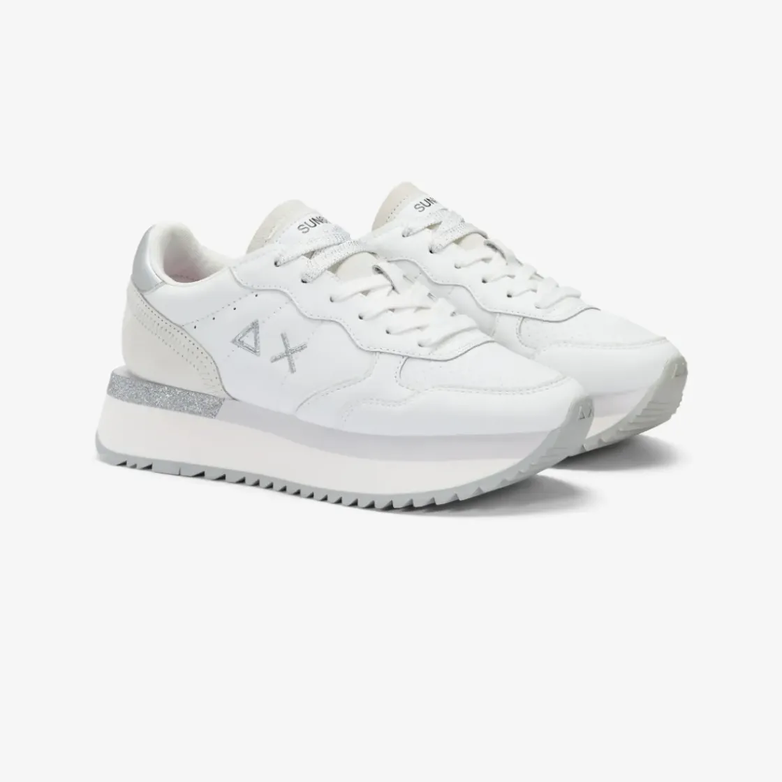 Fashion Sneaker Big Ally in pelle argento Donna Scarpe|Donna