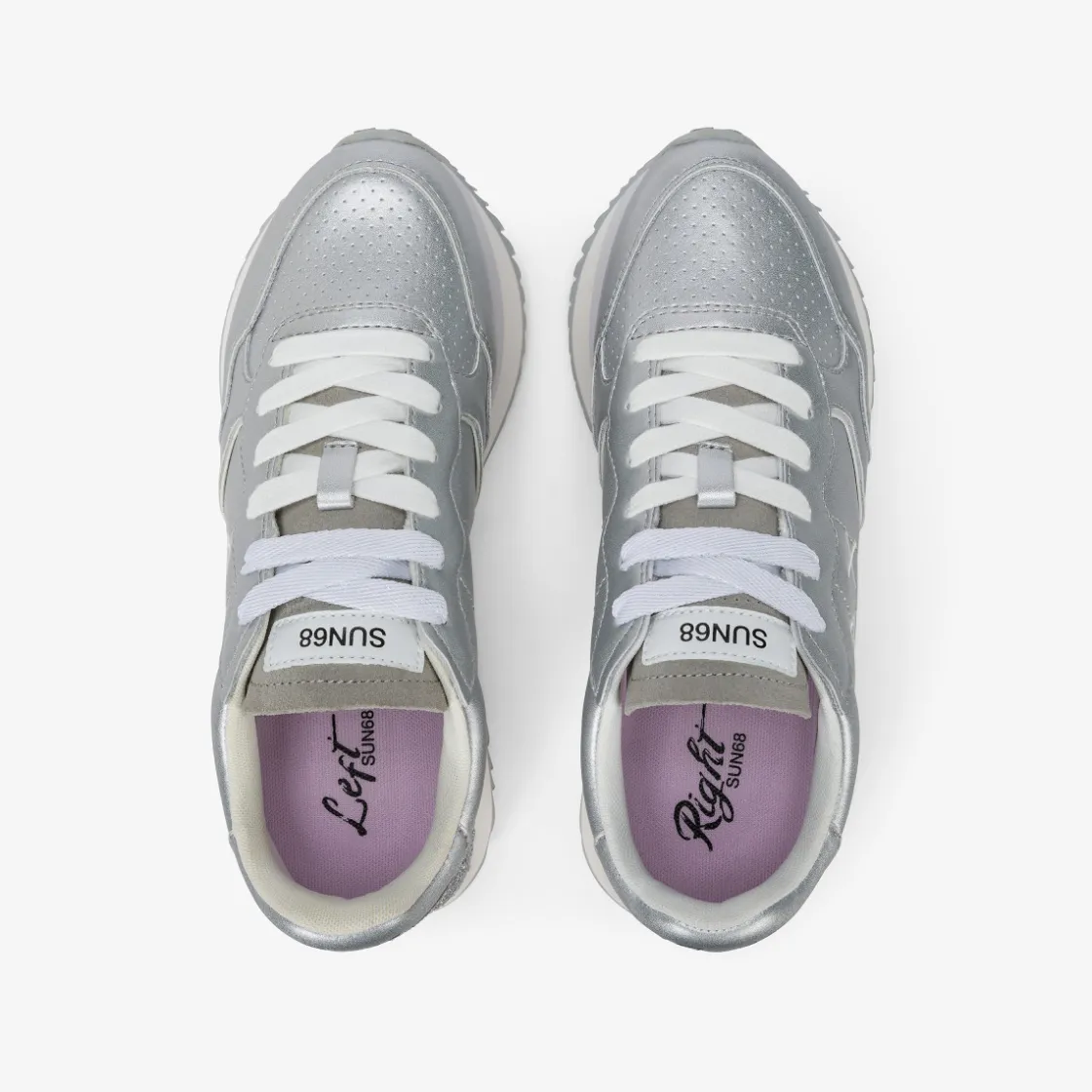 Fashion Sneaker Big Ally in pelle argento Donna Scarpe|Donna
