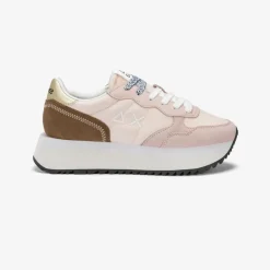Clearance Sneaker Big Ally in suede e nylon bianco panna Donna Scarpe|Donna