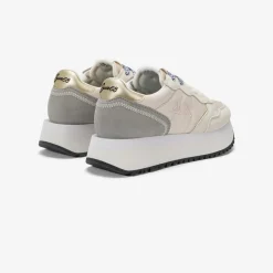 Clearance Sneaker Big Ally in suede e nylon bianco panna Donna Scarpe|Donna