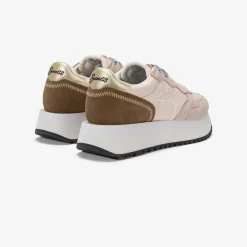 New Sneaker Big Ally in suede e nylon porcellana Donna Scarpe|Donna