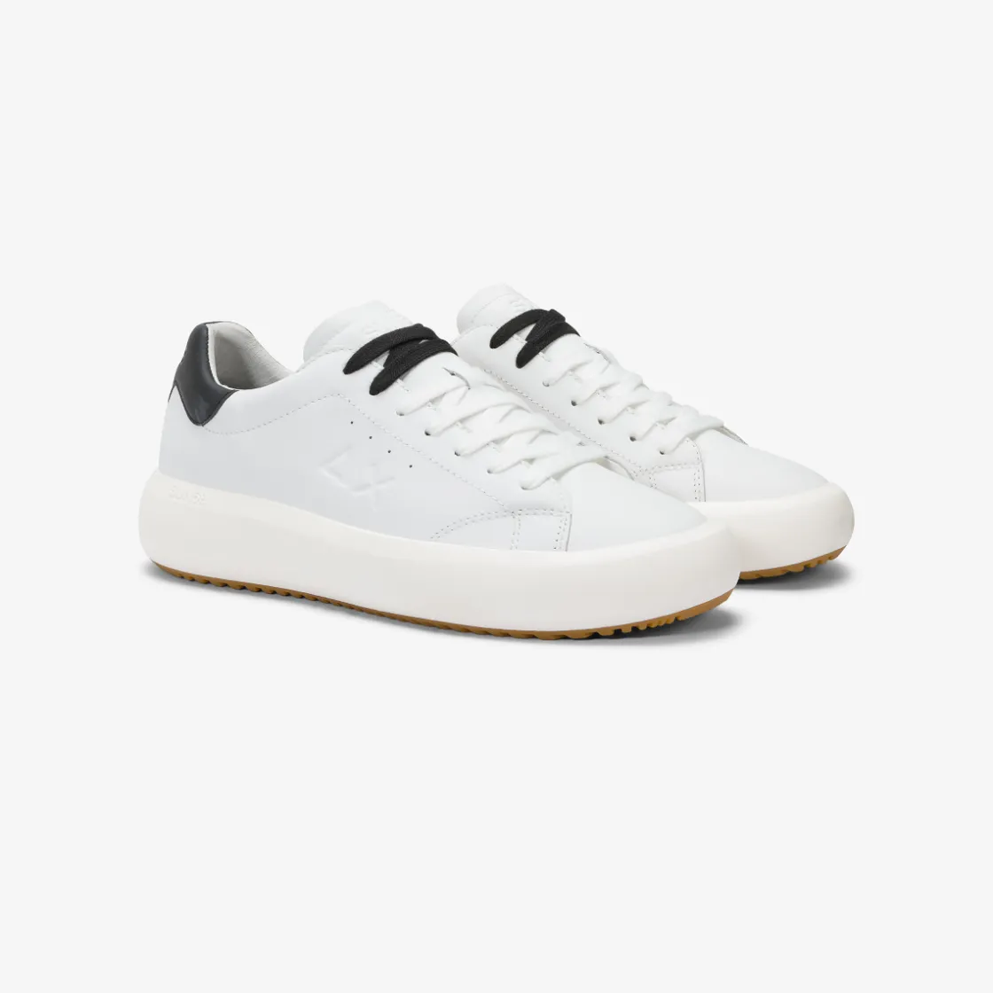 Discount Sneaker Big Boy in pelle bianca e nera Uomo Scarpe|Uomo