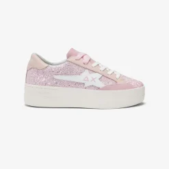 Online Sneaker Big Katy Glitter in pelle rosa Donna Scarpe|Donna