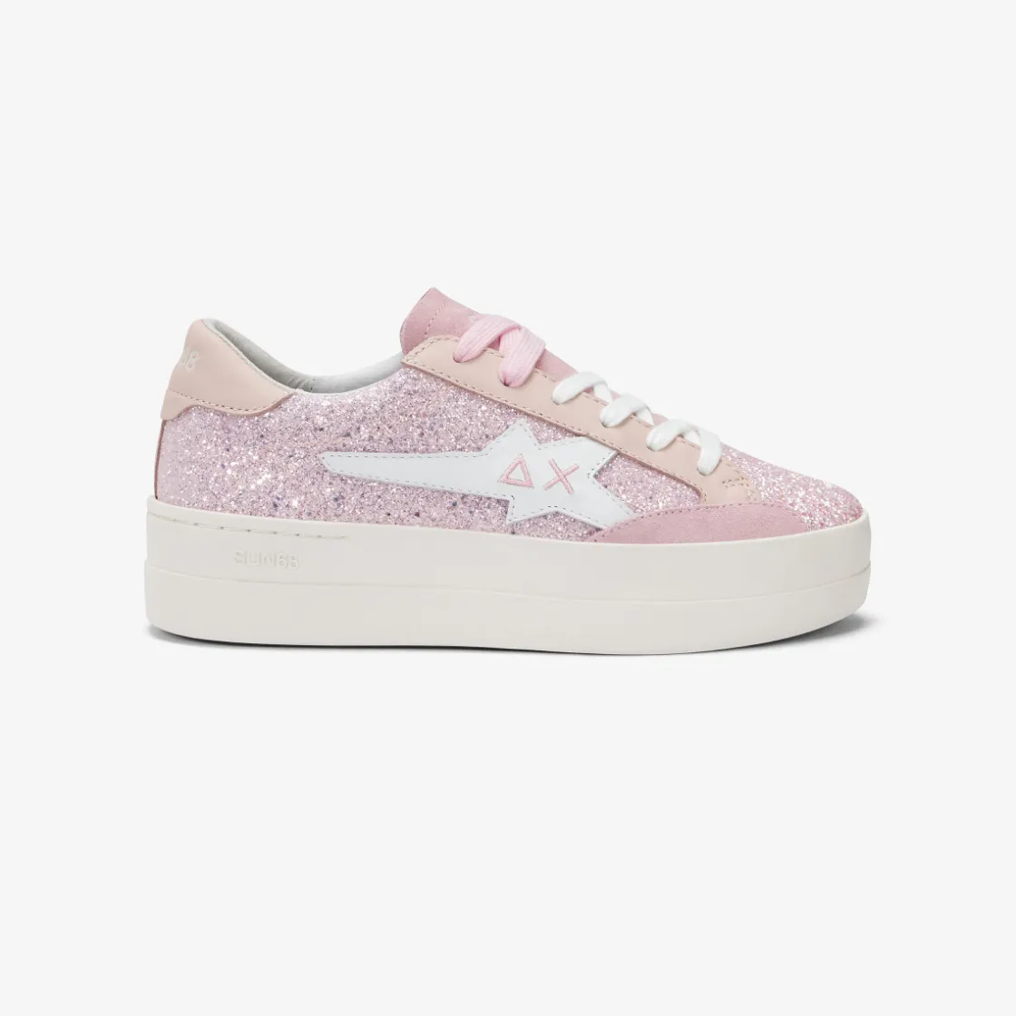 Online Sneaker Big Katy Glitter in pelle rosa Donna Scarpe|Donna