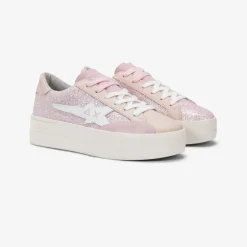 Hot Sneaker Big Katy Glitter in pelle argento Donna Scarpe|Donna