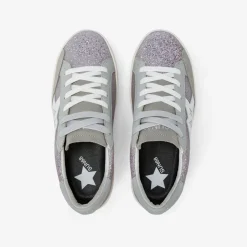 Hot Sneaker Big Katy Glitter in pelle argento Donna Scarpe|Donna