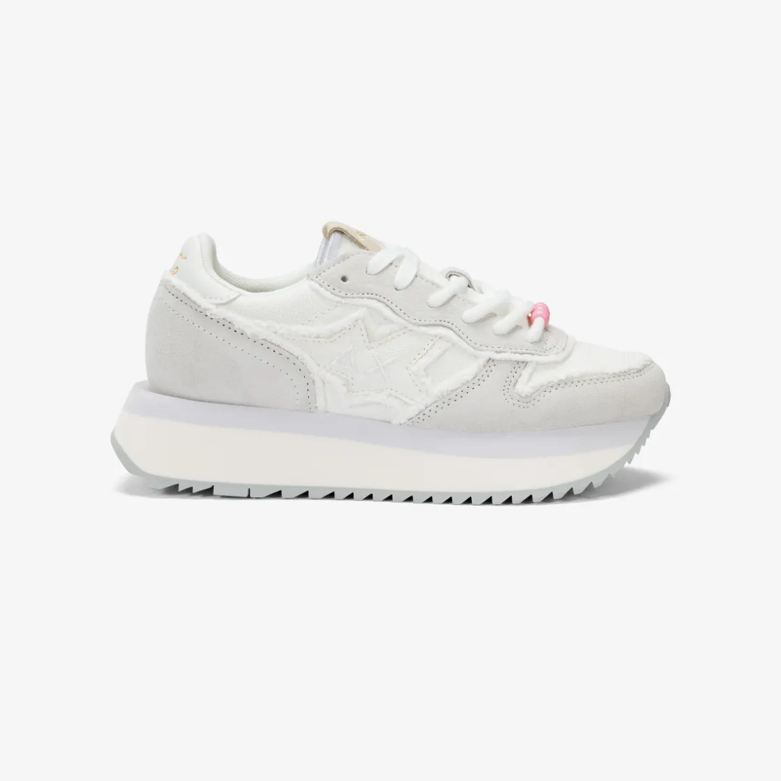 Discount Sneaker Big Stargirl in suede e canvas bianco panna Donna Scarpe|Donna