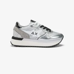 Fashion Sneaker Big Stargirl Printed in pelle e nylon argento Donna Scarpe|Donna