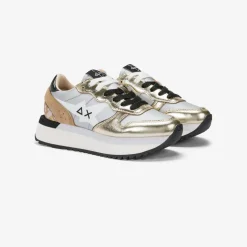 Outlet Sneaker Big Stargirl Printed in pelle e nylon oro Donna Scarpe|Donna