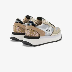 Outlet Sneaker Big Stargirl Printed in pelle e nylon oro Donna Scarpe|Donna
