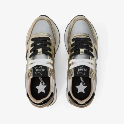 Outlet Sneaker Big Stargirl Printed in pelle e nylon oro Donna Scarpe|Donna