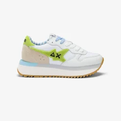 Discount Sneaker Big Stargirl Sponge in pelle e nylon bianco e giallo lime Donna Scarpe|Donna