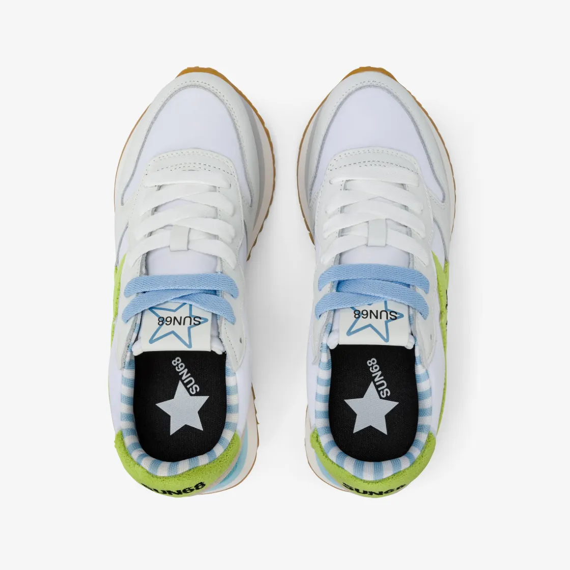 Discount Sneaker Big Stargirl Sponge in pelle e nylon bianco e giallo lime Donna Scarpe|Donna