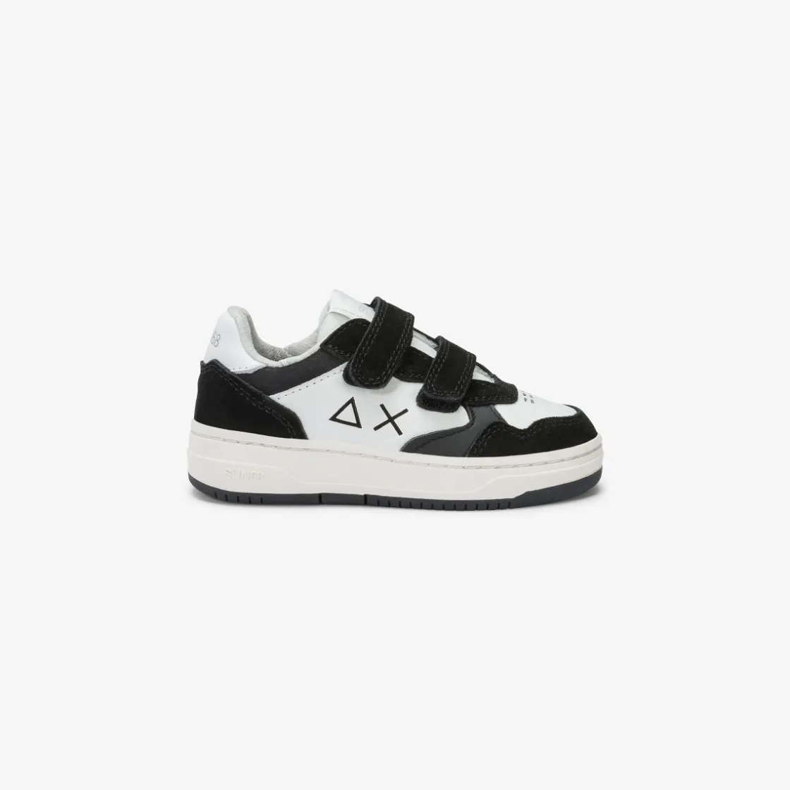 Fashion Sneaker Boy's Big Basket in pelle nera Bambino Scarpe|Bambino