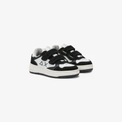 Fashion Sneaker Boy's Big Basket in pelle nera Bambino Scarpe|Bambino