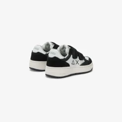 Fashion Sneaker Boy's Big Basket in pelle nera Bambino Scarpe|Bambino
