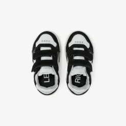 Fashion Sneaker Boy's Big Basket in pelle nera Bambino Scarpe|Bambino