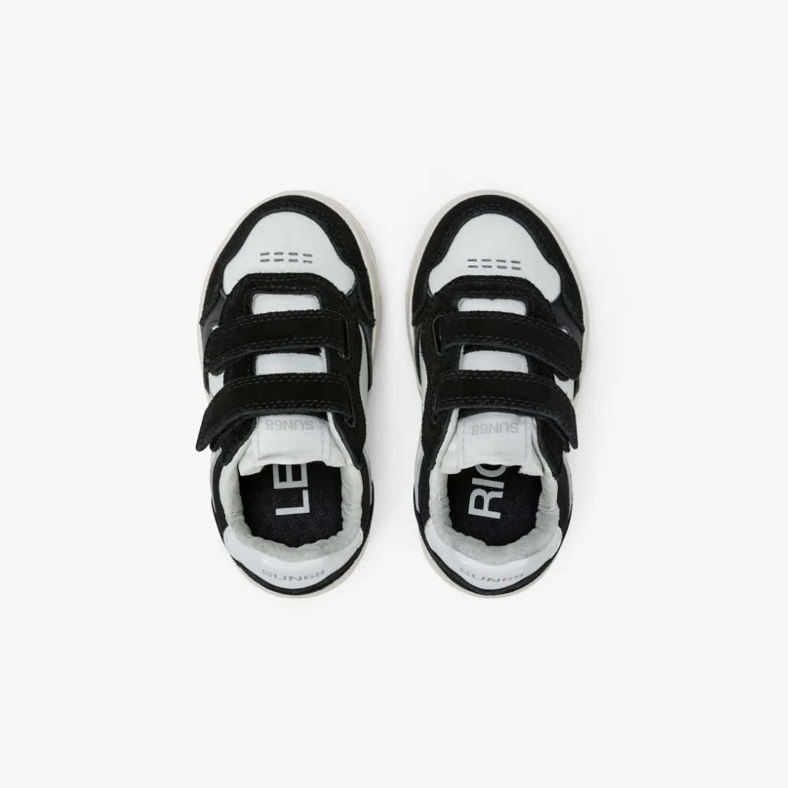 Fashion Sneaker Boy's Big Basket in pelle nera Bambino Scarpe|Bambino