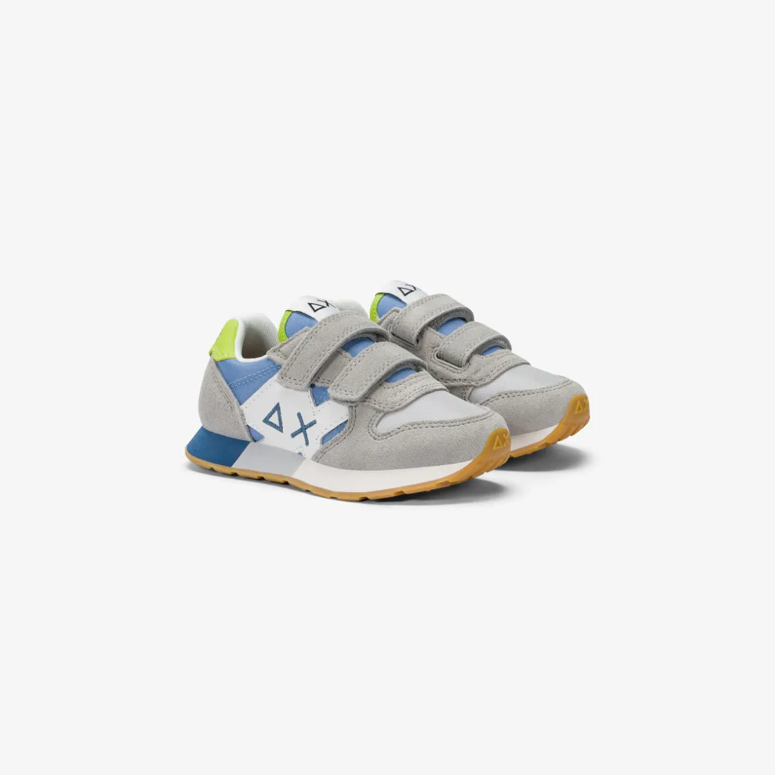 Hot Sneaker Boy's Jaki Bicolor in suede e nylon grigio chiaro e avio Bambino Scarpe|Bambino