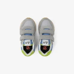 Hot Sneaker Boy's Jaki Bicolor in suede e nylon grigio chiaro e avio Bambino Scarpe|Bambino