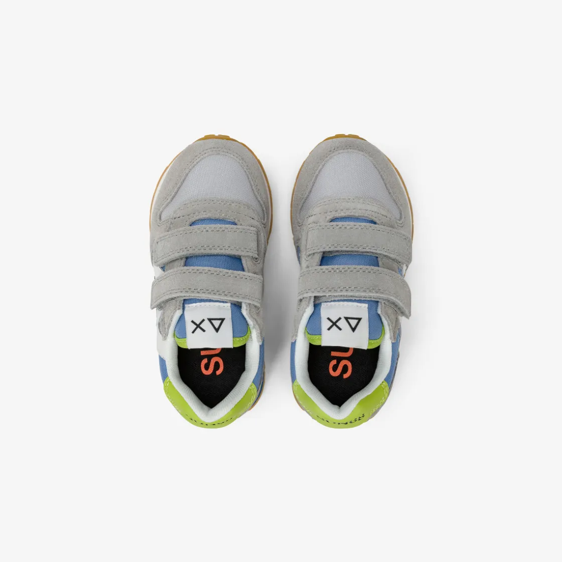 Hot Sneaker Boy's Jaki Bicolor in suede e nylon grigio chiaro e avio Bambino Scarpe|Bambino