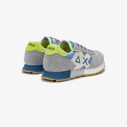 Fashion Sneaker Boy's Jaki Bicolor in suede e nylon grigio chiaro e avio Bambino Scarpe|Bambino