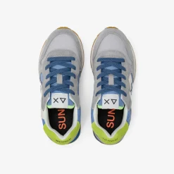 Fashion Sneaker Boy's Jaki Bicolor in suede e nylon grigio chiaro e avio Bambino Scarpe|Bambino