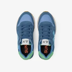 Best Sneaker Boy's Jaki Bicolor in suede e nylon avio e avio scuro Bambino Scarpe|Bambino