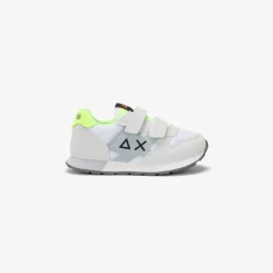 Fashion Sneaker Boy's Jaki Fluo in mesh bianca Bambino Scarpe|Bambino