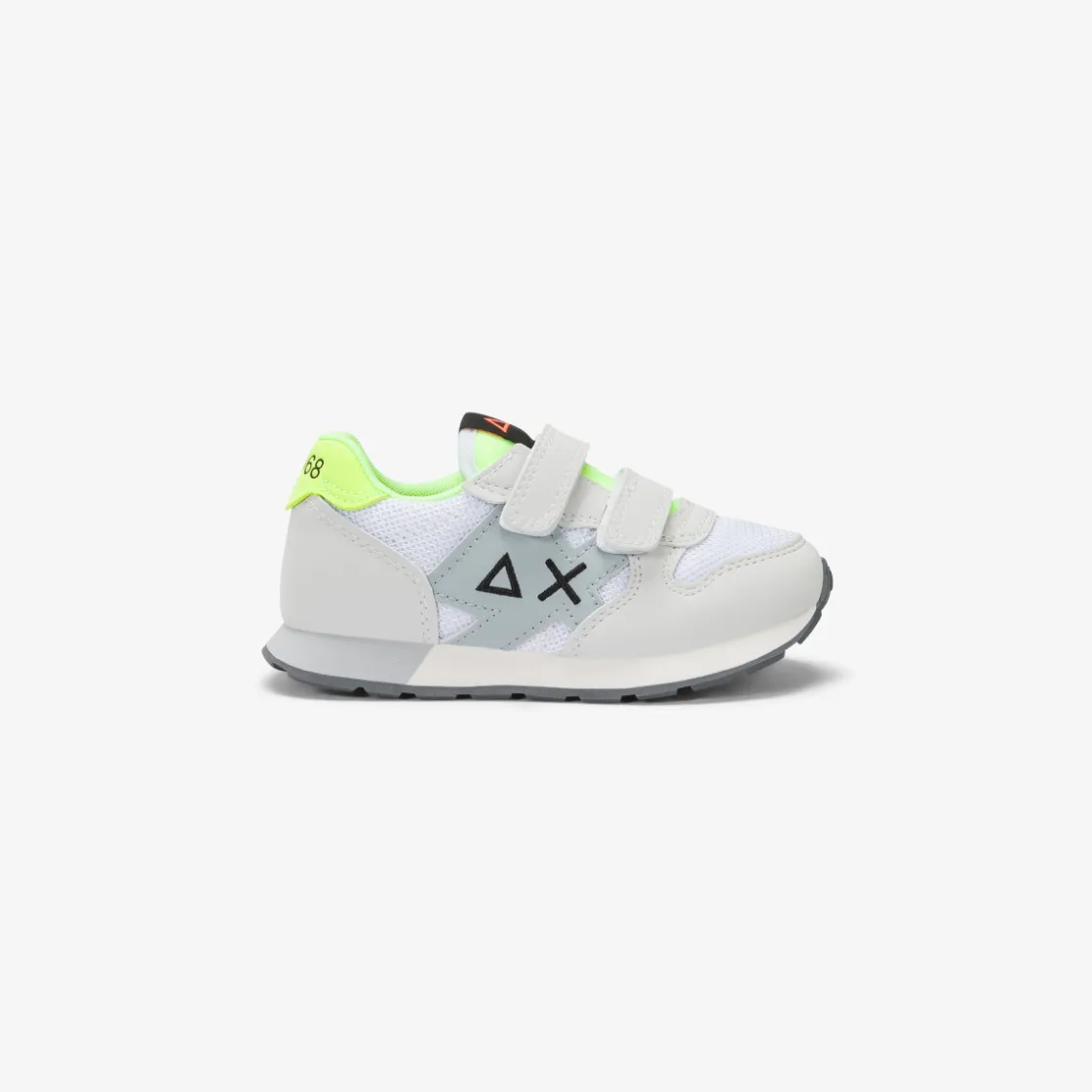Fashion Sneaker Boy's Jaki Fluo in mesh bianca Bambino Scarpe|Bambino