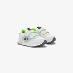 Fashion Sneaker Boy's Jaki Fluo in mesh bianca Bambino Scarpe|Bambino