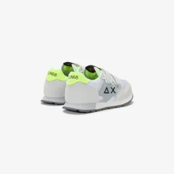 Fashion Sneaker Boy's Jaki Fluo in mesh bianca Bambino Scarpe|Bambino