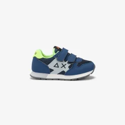 Discount Sneaker Boy's Jaki Fluo in mesh blu navy Bambino Scarpe|Bambino