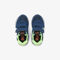 Discount Sneaker Boy's Jaki Fluo in mesh blu navy Bambino Scarpe|Bambino