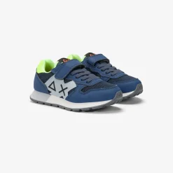 Hot Sneaker Boy's Jaki Fluo in mesh blu navy Bambino Scarpe|Bambino