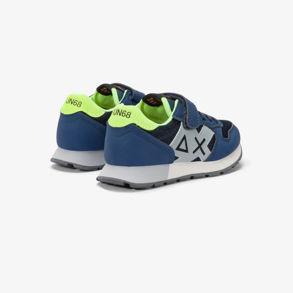 Hot Sneaker Boy's Jaki Fluo in mesh blu navy Bambino Scarpe|Bambino
