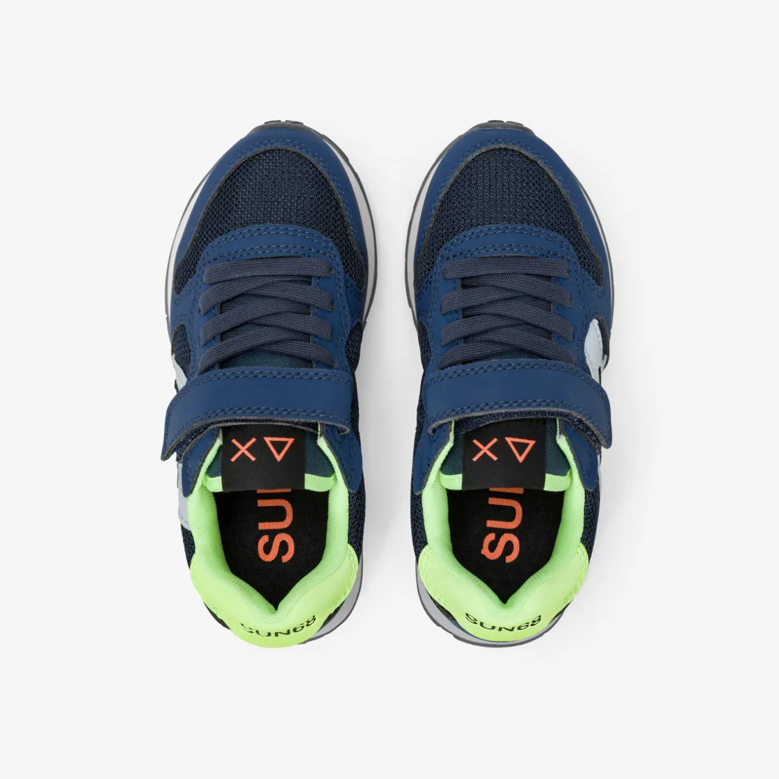 Hot Sneaker Boy's Jaki Fluo in mesh blu navy Bambino Scarpe|Bambino